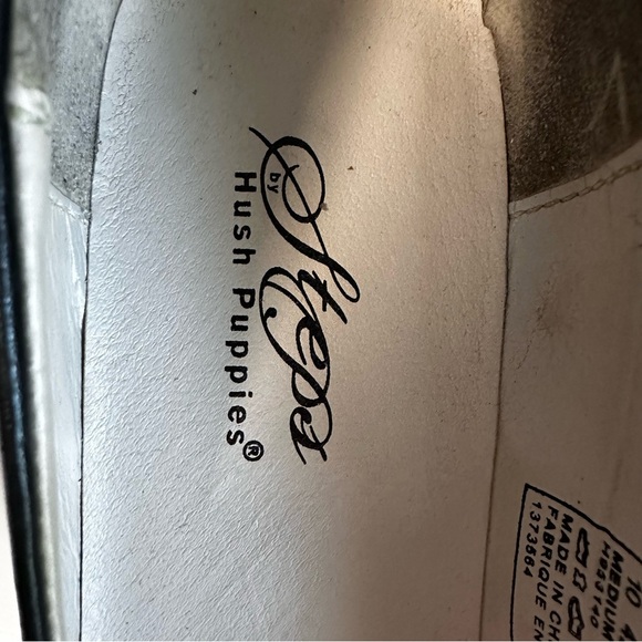 STEPS by HUSH PUPPIES Black Leather Pump Wedge Heel Size 10 - Picture 5 of 8